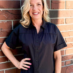 Velvet Heart Alameda Shirt in Black at ooh la la! in Grapevine TX 76051