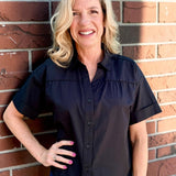 Velvet Heart Alameda Shirt in Black at ooh la la! in Grapevine TX 76051