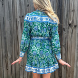 Buttons Flounced Dress