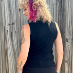 Molly Bracken Turtleneck Sleeveless Sweater in black at ooh la la! in Grapevine TX 76051