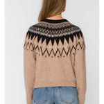 Velvet Heart Delvine Dune Black Nordic Sweater at ooh la la! in Grapevine TX 76051