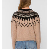 Velvet Heart Delvine Dune Black Nordic Sweater at ooh la la! in Grapevine TX 76051