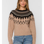 Velvet Heart Delvine Dune Black Nordic Sweater at ooh la la! in Grapevine TX 76051