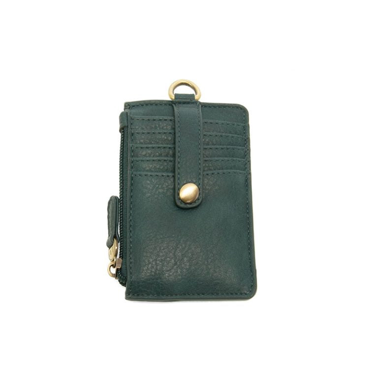 Dolly Small Card Wallet with Keyring in dark teal at ooh la la! in grapevine TX 76051