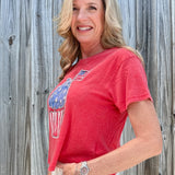 Cupcake Americana Cropped Tee