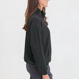 XCVI Romee Active Pullover in charcoal at ooh la la! in Grapevine TX 76051