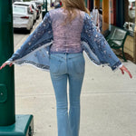 High Rise Bootcut Denim Jeans With Crystals at ooh la la! in Grapevine TX 76051