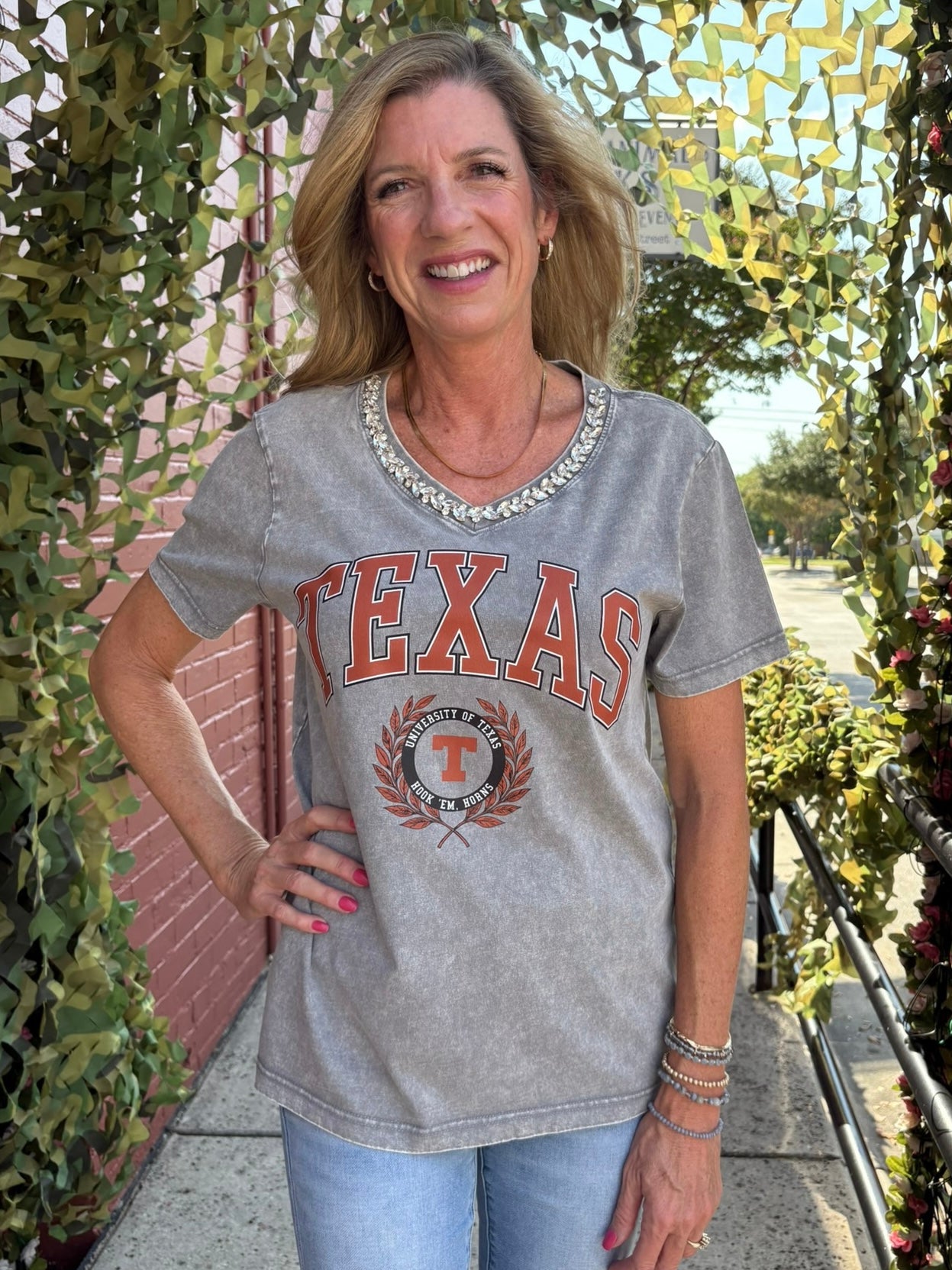 Texas Longhorns Iconic Edge Relaxed Fit Tee at ooh la la! in Grapevine TX 76051