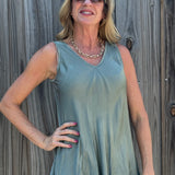 Satin V-Neck Tank Top