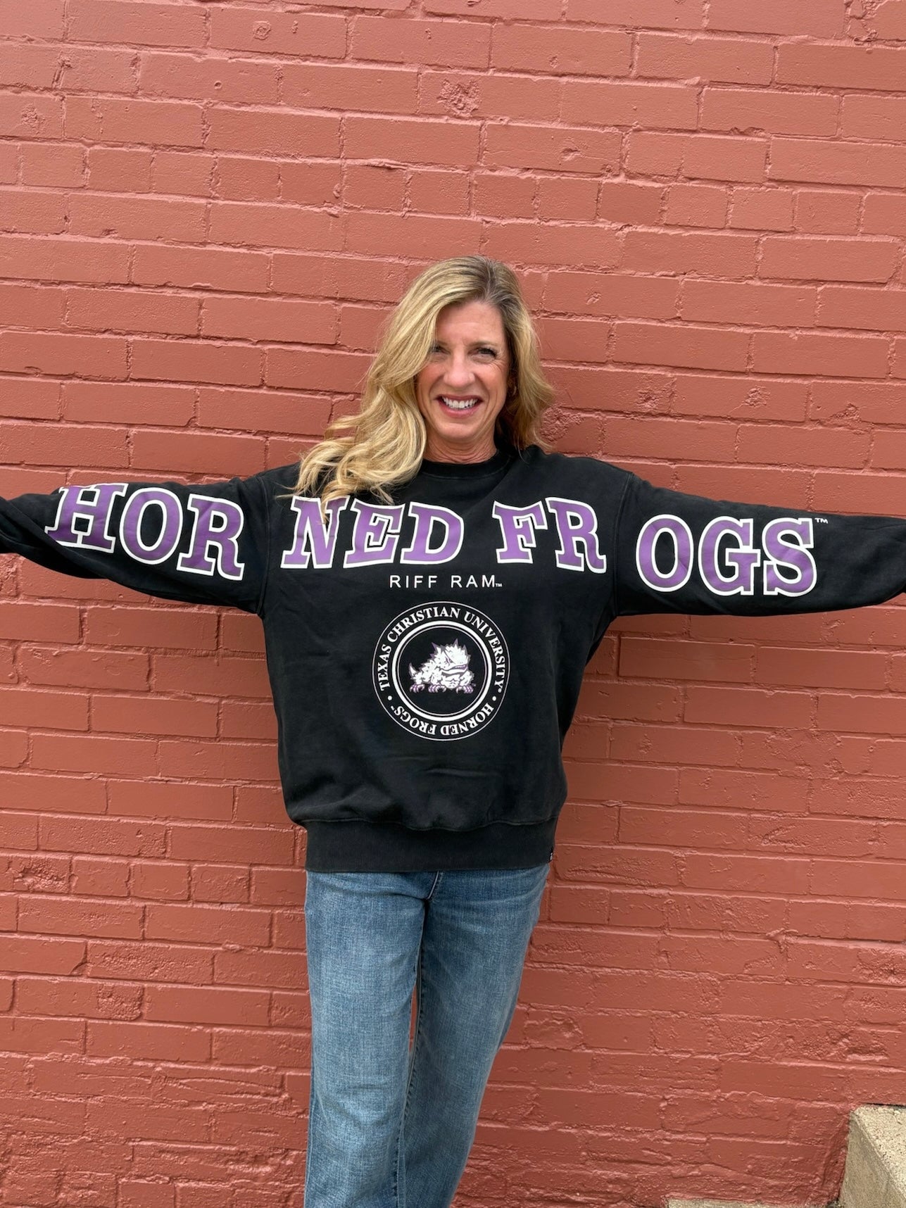 TCU Horned Frogs Lantern Sleeve Sweatshirt at ooh la la! in Grapevine TX 76051