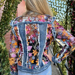 Adore Denim Jacket With Sequin Lace at Ooh La La! in Grapevine TX 76051
