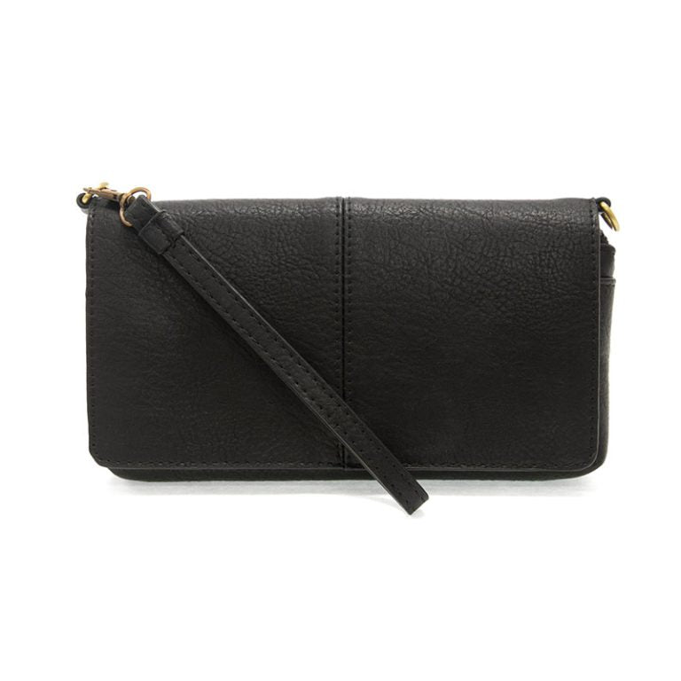 Joy Susan Everly Organizer Flap Crossbody in Black at ooh la la! in Grapevine TX 76051