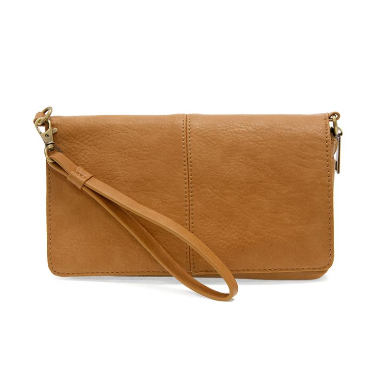 Joy Susan Everly Organizer Flap Crossbody in Mid Tan at ooh la la! in Grapevine TX 76051
