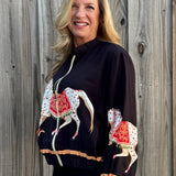 Horse Print Bomber Jacket