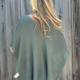 Ribbed Knit Wrap with Tab in Olive at ooh la la! in Grapevine TX 76051