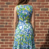 Dress Addict, Joy Layered Tank Dress, Green and Blue Hearts/Cubes Print, stylish dress, quality dress, women fashion at ooh la la! in Grapevine TX 76051