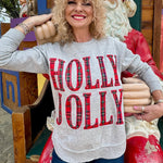 Holly Jolly Blast Sweatshirt In oatmeal at ooh la la! in Grapevine TX 76051