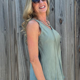 Satin V-Neck Tank Top