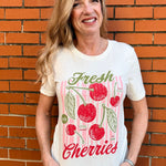 Vintage Cherry Tee, Graphic T-shirt, Retro Fruit Shirt, Soft Cotton Tee, Summer Fashion, Aesthetic Graphic Tee, Southern Style Shirt, Farmer's Market Top.
at ooh la la! in Grapevine TX 76051