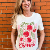 Vintage Cherry Tee, Graphic T-shirt, Retro Fruit Shirt, Soft Cotton Tee, Summer Fashion, Aesthetic Graphic Tee, Southern Style Shirt, Farmer's Market Top.
at ooh la la! in Grapevine TX 76051