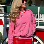 Queen of Sparkles Bright Pink Christmas Cocktail Sweatshirt at ooh la la! in Grapevine TX 76051