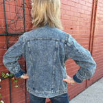 Embroidered Floral Sequin Denim Jacket at ooh la la! in Grapevine TX 76051