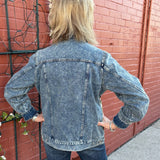 Embroidered Floral Sequin Denim Jacket at ooh la la! in Grapevine TX 76051
