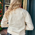 Merry & Bright Bow Sweatshirt in ivory at ooh la la! in Grapevine TX 76051