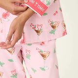 PJ Salvage Tini Time Drink Print 3-Piece Flannel PJ Set at ooh la la! in Grapevine TX 76051