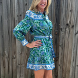 Buttons Flounced Dress