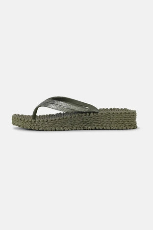 Ilse Jacobsen Cheerful 13 Platform Flip Flops in Army at ooh la la! in Grapevine TX 76051