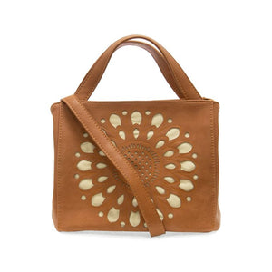 Joy Susan Flora Laser Cutout Crossbody Tote in Hazelnut at ooh la la! in Grapevine TX 76051