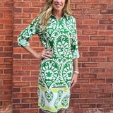 Olive Hill Abstract Paisley Shirt Dress at ooh la la! in Grapevine TX 76051