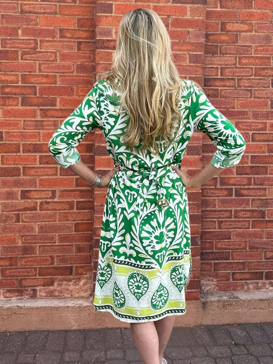 Olive Hill Abstract Paisley Shirt Dress at ooh la la! in Grapevine TX 76051