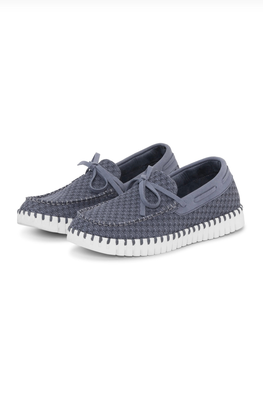 Ilse Jacobsen Tulip Boat Shoe in Grey Blue at ooh la la! in Grapevine TX 76051