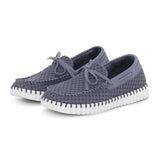 Ilse Jacobsen Tulip Boat Shoe in Grey Blue at ooh la la! in Grapevine TX 76051