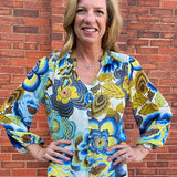 Olive Hill Psychedelic Flowers Blouse at ooh la la! in Grapevine TX 76051