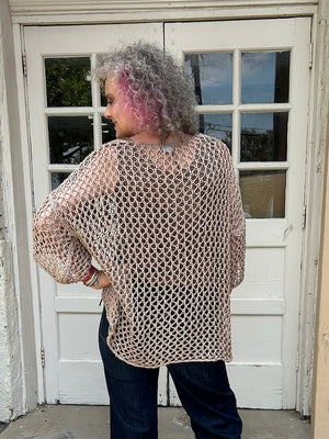 Crochet Sweater with Gold Star - Multiple Colors