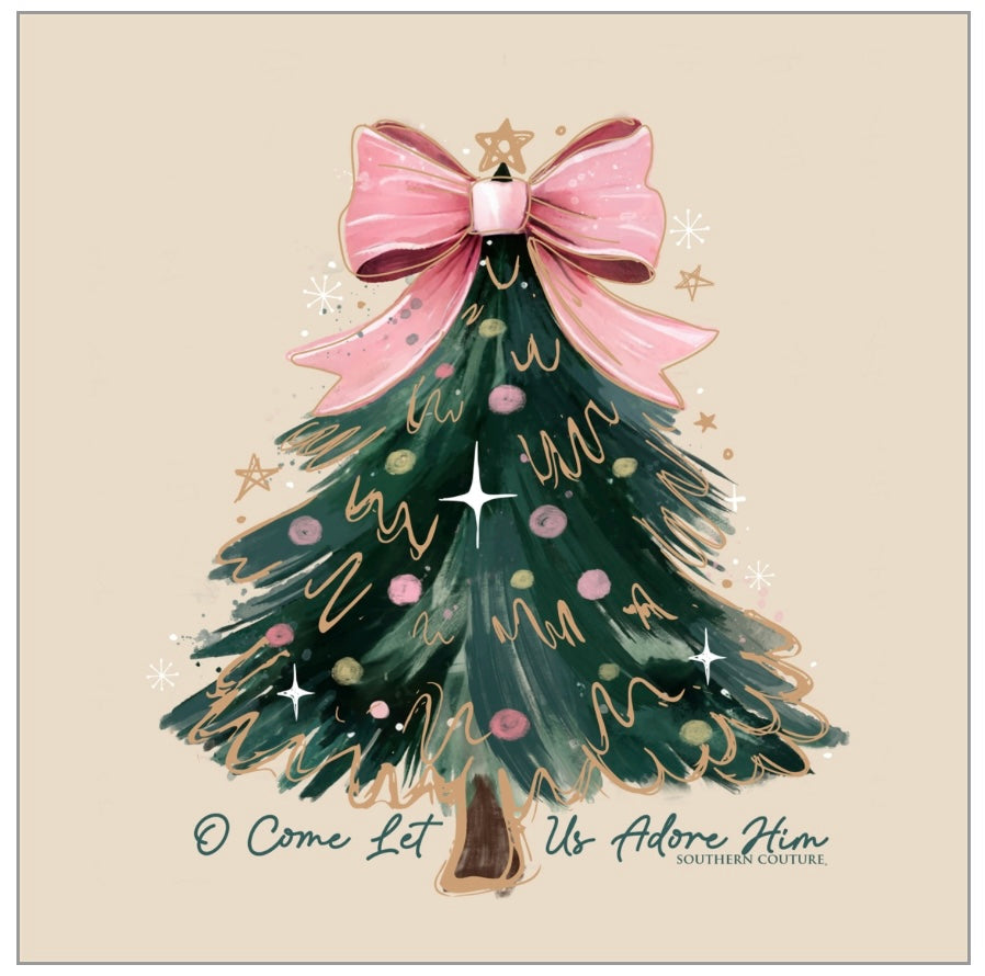 Oh Come Let Us Adore Him Long Sleeve Tee at ooh la la! in Grapevine TX 76051