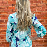 Olive Hill Embroidered Wide V Floral Top at ooh la la! in Grapevine TX 76051