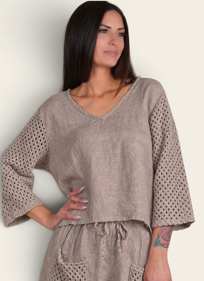 Primavera Linen Top