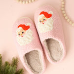 Santa Fuzzy Slippers in pink at ooh la la! in Grapevine TX 76051