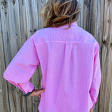 Queen of Sparkles Striped Sequin Swan Button Up Long Sleeve Top at ooh la la! in Grapevine TX 76051