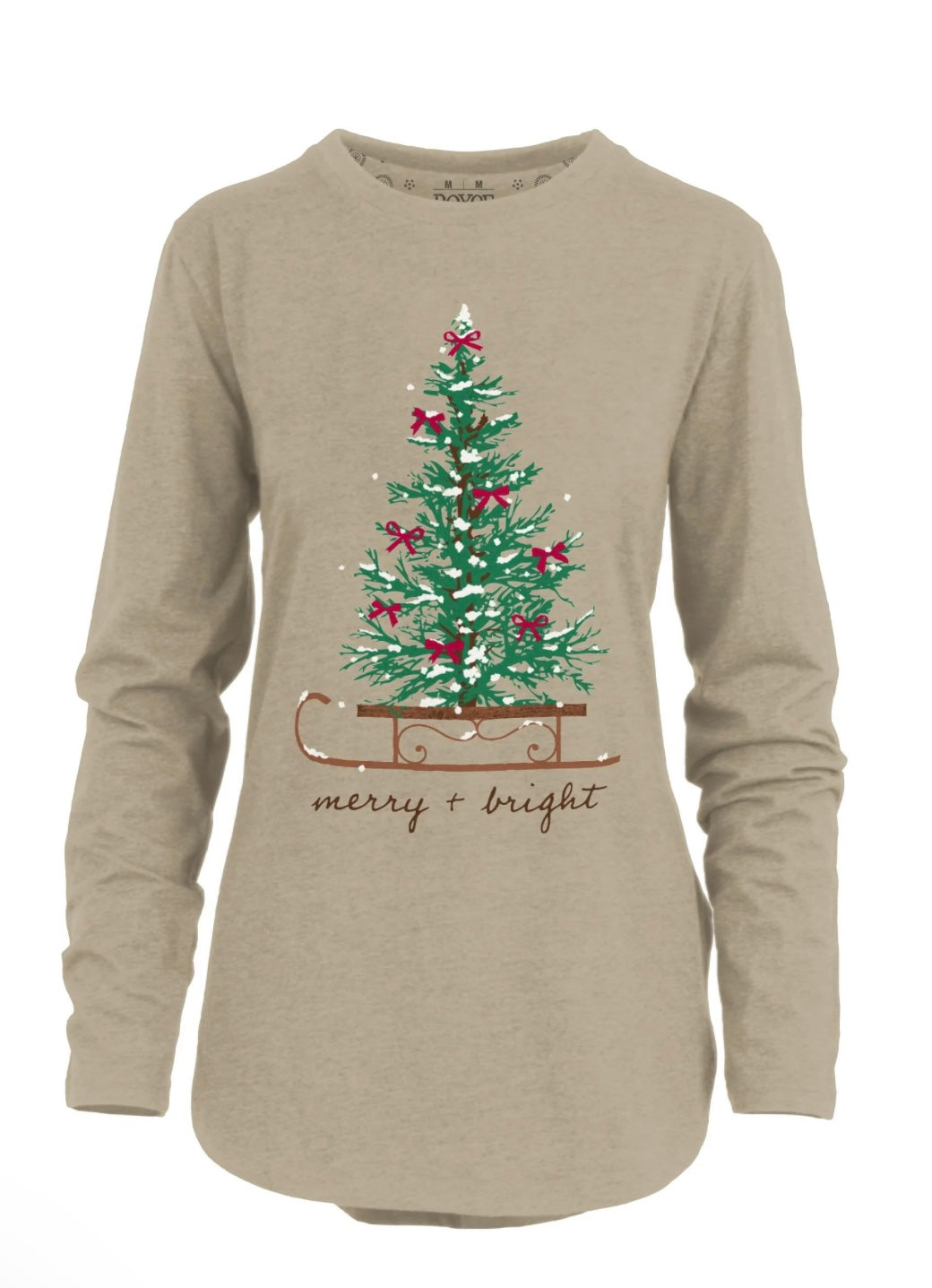 Sleigh Ride Long Sleeve Tee In sand at ooh la la! in Grapevine YX 76051