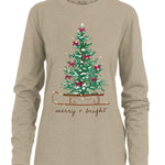 Sleigh Ride Long Sleeve Tee In sand at ooh la la! in Grapevine YX 76051