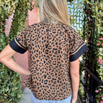 Cheetah Print Knit VNeck Top at Ooh La La! in Grapevine TX 76051