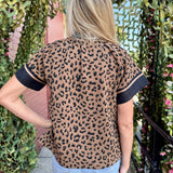 Cheetah Print Knit VNeck Top at Ooh La La! in Grapevine TX 76051