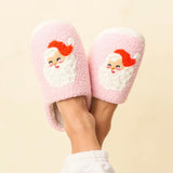 Santa Fuzzy Slippers in pink at ooh la la! in Grapevine TX 76051