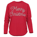 Glimmer Merry Christmas Long Sleeve Tee In red at ooh la la! in Grapevine TX 76051