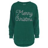 Glimmer Merry Christmas Sweatshirt in green at ooh la la! in Grapevine TX 76051